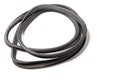 Rubber industrial door seal in a black car on a white background.A synthetic material for maintenance of the technical condition Royalty Free Stock Photo