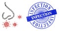 Rubber Infection Stamp Seal and Triangle Nasal Infection Mosaic