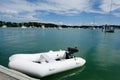 Rubber inflatable dinghy boat Royalty Free Stock Photo