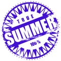 Rubber ink stamp: Summer Royalty Free Stock Photo