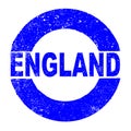 Rubber Ink Stamp With The Text England