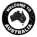 Rubber Ink Stamp Welcome To Australia