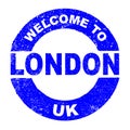 Rubber Ink Stamp Welcome To London UK Royalty Free Stock Photo