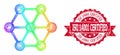 Rubber ISO 14001 Certified Seal and LGBT Colored Network Node Connections