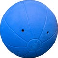 Rubber jingling ball with soundholes and goggles used in paralympic goalball. Royalty Free Stock Photo