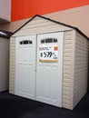 Rubber Maid Storage Shed for sale Royalty Free Stock Photo