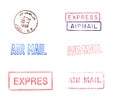 Rubber Mail Stamps Royalty Free Stock Photo