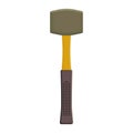 Rubber mallet tool isolated Royalty Free Stock Photo