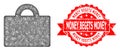 Rubber Money Begets Money Stamp Seal and Linear Baggage Icon Royalty Free Stock Photo