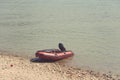 Rubber Motor Boat Royalty Free Stock Photo