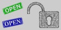 Rubber Open Seals and Hatched Open Lock Mesh
