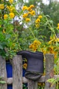 Rubber overshoe on a fence