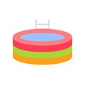 Rubber pool vector, Summer Holiday related flat icon