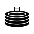 Rubber pool vector, Summer Holiday related solid icon