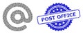 Rubber Post Office Seal Stamp and Fractal Email Symbol Icon Mosaic Royalty Free Stock Photo