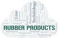 Rubber Products word cloud create with text only.