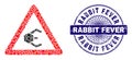 Rubber Rabbit Fever Badge and Geometric Nanobot Warning Mosaic