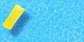 Rubber raft floating on water Royalty Free Stock Photo