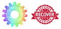 Rubber Recover Stamp and Spectrum Linear Cog