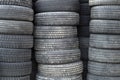 Rubber recycling tires heap dump stack automobile environment