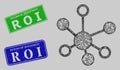 Rubber Return of Investment R O I Badges and Hatched Connections Mesh