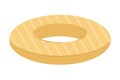 Rubber ring for the summer pool of yellow color.