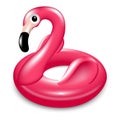 Pink flamingo rubber ring