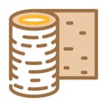 rubber roll color icon vector illustration