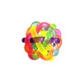 Rubber sensory ball of bright color Royalty Free Stock Photo