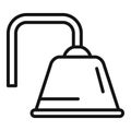Rubber shower head icon outline vector. Restroom wellness
