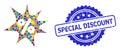 Rubber Special Discount Stamp and Bright Colored Collage Discount Boom