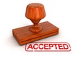 Rubber Stamp Accepted (clipping path included)