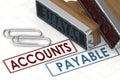 Rubber stamp with accounts payable word