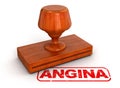 Rubber Stamp angina (clipping path included)