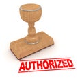 Rubber stamp - authorized Royalty Free Stock Photo