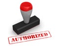 Rubber stamp - authorized Royalty Free Stock Photo