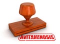 Rubber Stamp avitaminosis (clipping path included)