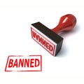 Rubber stamp banned 3d rendering