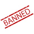 Rubber stamp banned, texture seal prohibition icon