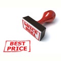 Rubber stamp best price 3d rendering Royalty Free Stock Photo