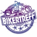 Rubber stamp biker meeting Royalty Free Stock Photo