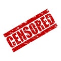 Rubber stamp censored Royalty Free Stock Photo