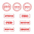 Rubber Stamp Collection Royalty Free Stock Photo