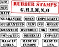 Rubber stamp collection GHIMNO Royalty Free Stock Photo