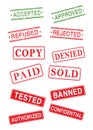 Rubber stamp collection Royalty Free Stock Photo