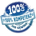 Rubber stamp 100% competence Royalty Free Stock Photo
