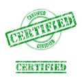 Rubber stamp design CERTIFIED