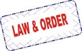 Rubber Stamp Design Law and Order on isolated