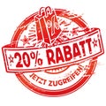 Rubber stamp 20% discount