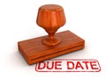 Rubber Stamp due date (clipping path included) Royalty Free Stock Photo